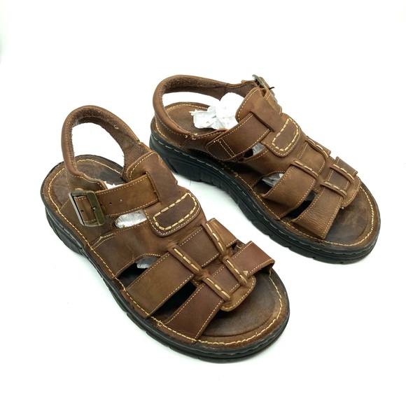 Men’s Red Stone Fisherman Vintage Sandals - Picture 5 of 16